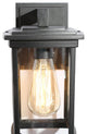LNC 2-Pack 1-Light 10.2-in H Matte Black Square Cage Outdoor Wall Sconces