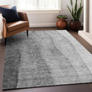 Premium Machine Washable Mayfield AMF690 Gray 3' x 5' Rug