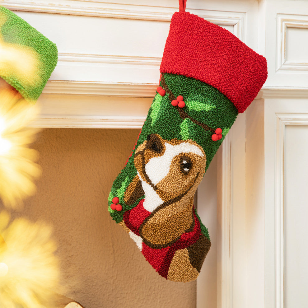 20.5"L Hooked Stocking, Dog & Cat