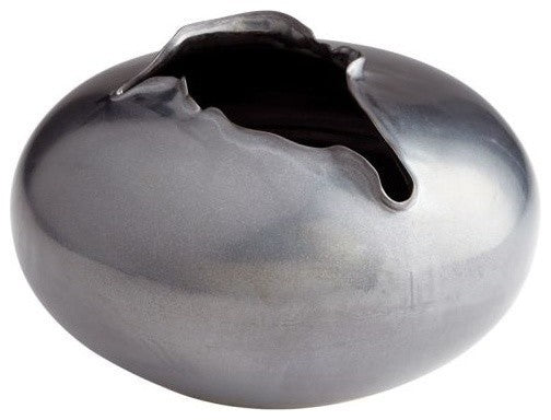 Cyan Design Large Tambora Vase, Black Metal