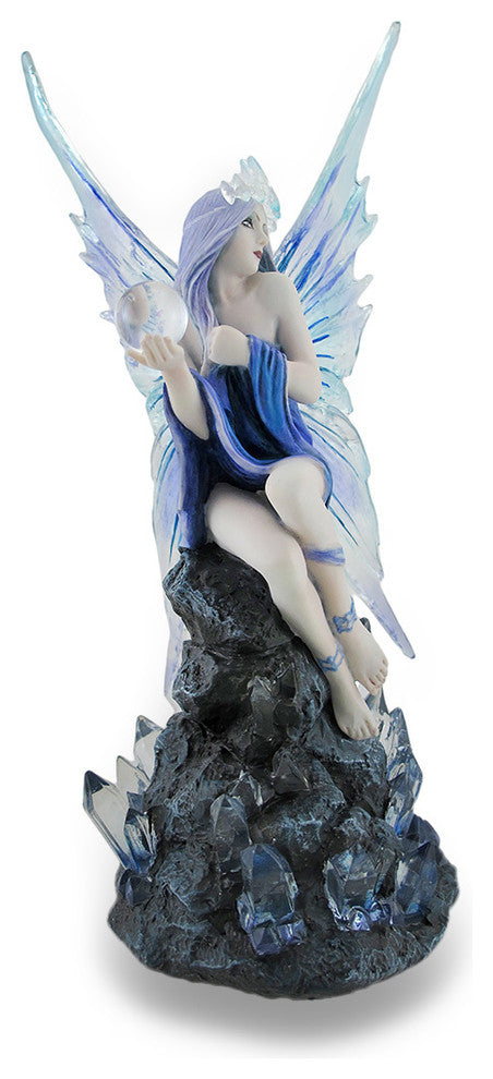 Anne Stokes Blue and Purple Stargazer Fairy Statue