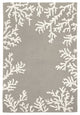 Capri Coral Border Indoor/Outdoor Rug, Silver, 7'6"x9'6"