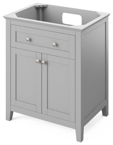 Chatham Traditional 30" Grey Single Sink Vanity, Boulder Cultured Marble Vanity