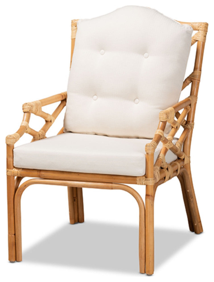 Baxton Studio Sonia Modern and Contemporary Natural Finished Rattan Armchair