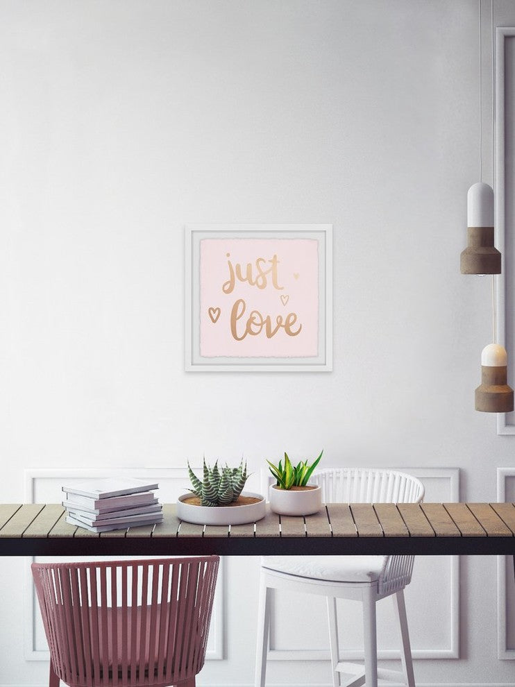 "Just Love" Framed Painting Print, 24"x24"