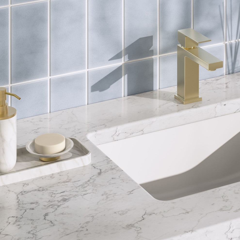 Bahia Bath Vanity, Oak, 42", Brushed Gold Hardware, Single, Freestanding