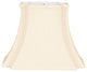 Rectangle Bell Inverted Corner Designer Lampshade, Eggshell