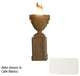 American Fyre Piage Fire Urn & Pedestal Natural Gas, White Aspen