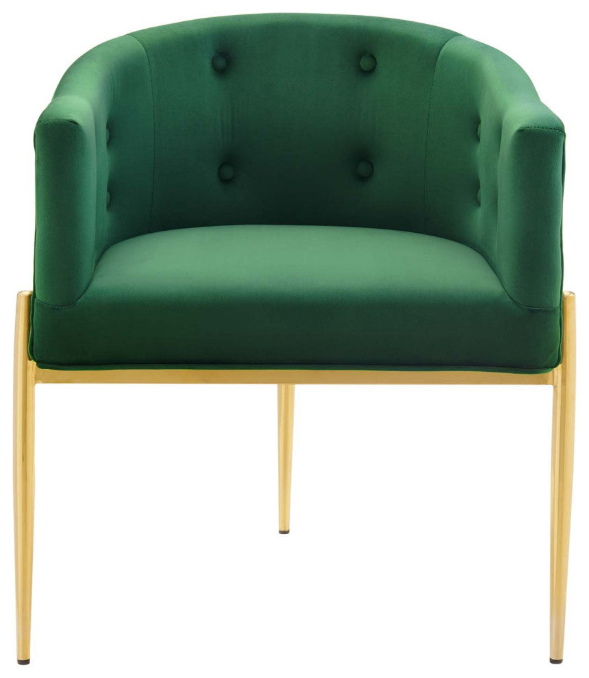 Savour Tufted Performance Velvet Accent Chairs - Set of 2-Emerald