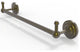 Prestige Que New 18" Towel Bar with Integrated Hooks, Antique Brass