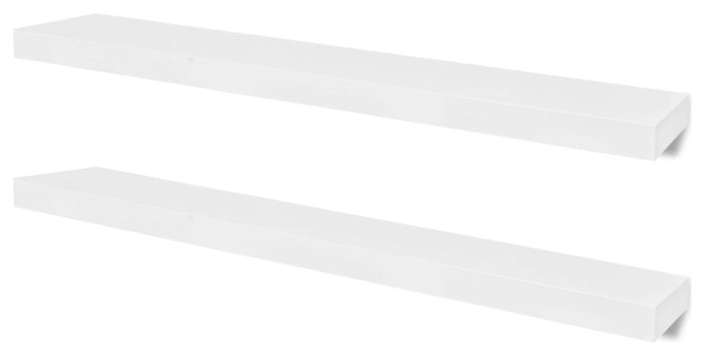 vidaXL Wall Shelves Floating Shelves Wall Mounted Display Shelves 4 Pcs White
