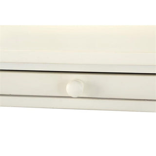 Home Square Wood Turned Leg Storage Nightstand in Antique White - Set of 2