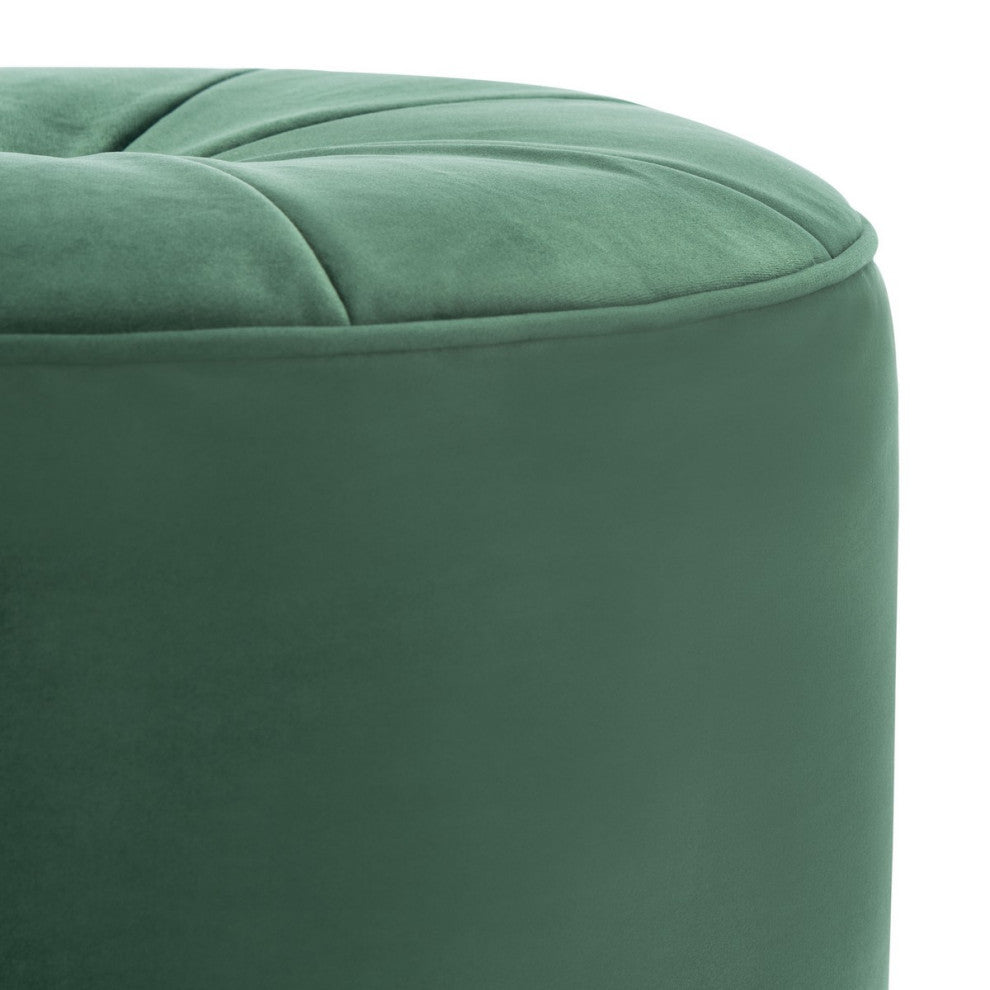 Safavieh Hawkem Cylinder Ottoman, Emerald