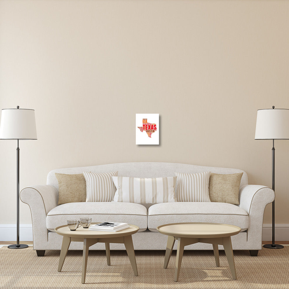 "Texas Word Cloud Map" Fine Art Print