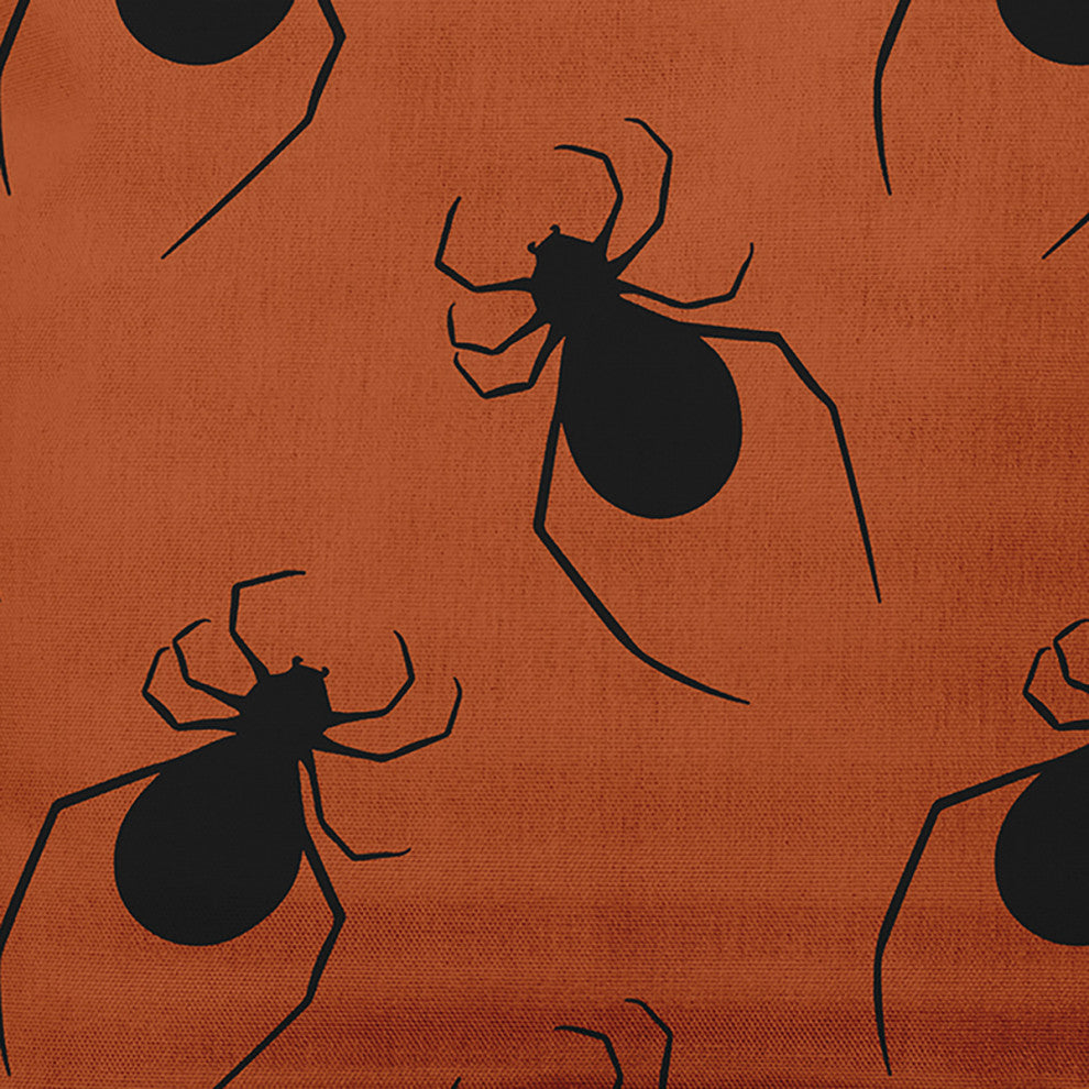20" x 20" Crawling Spiders Indoor/Outdoor Polyester Throw Pillow, Sienna