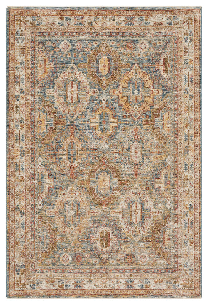 Nourison Home 5'3"x7'8" Petra Blue Area Rug