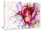 "Red Rose Illustration" Digital Floral Canvas Print, 40"x30"