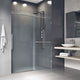 VIGO Ferrara Frameless Sliding Shower Door, Stainless Steel, 72" to 73" W X 74" H, Clear Glass