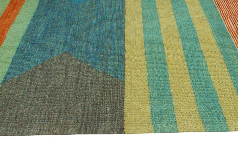 Winchester Kilim Olaniyan Blue/Ivory Rug, 8'6x11'6