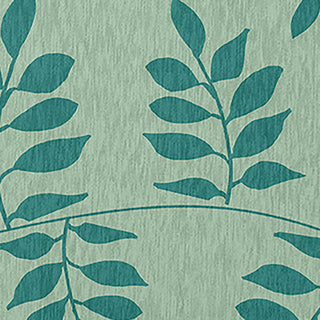 Fern Fronds Rug, Desert Turquoise, 5'x7'