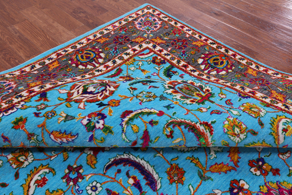 Wool & Silk Persian Handmade Rug 9' 0" X 11' 11" - Q15811