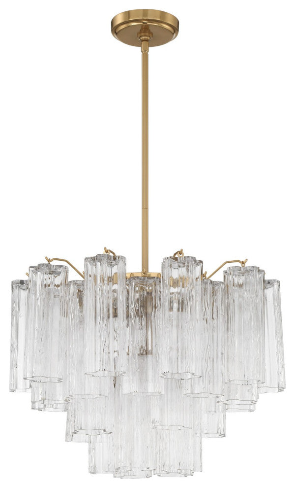Addis 6-Light Chandelier, Aged Brass