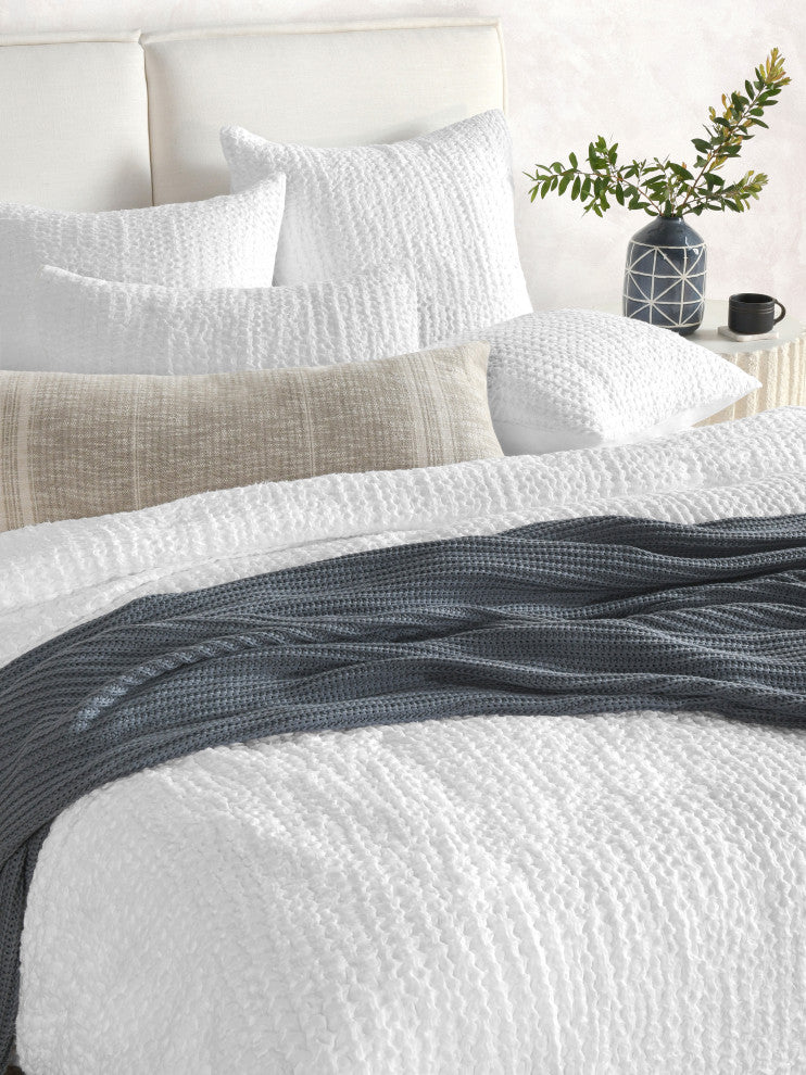 Claire Linen Shams by Kosas Home, White, Euro Sham