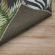 Indoor/Outdoor Tropics TC13 Black Machine Washable 1'8" x 2'6" Rug