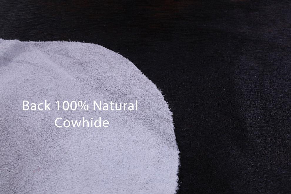 6' 9" X 5' 7" Organic Natural Hair-On Cowhide Area Rug C1539