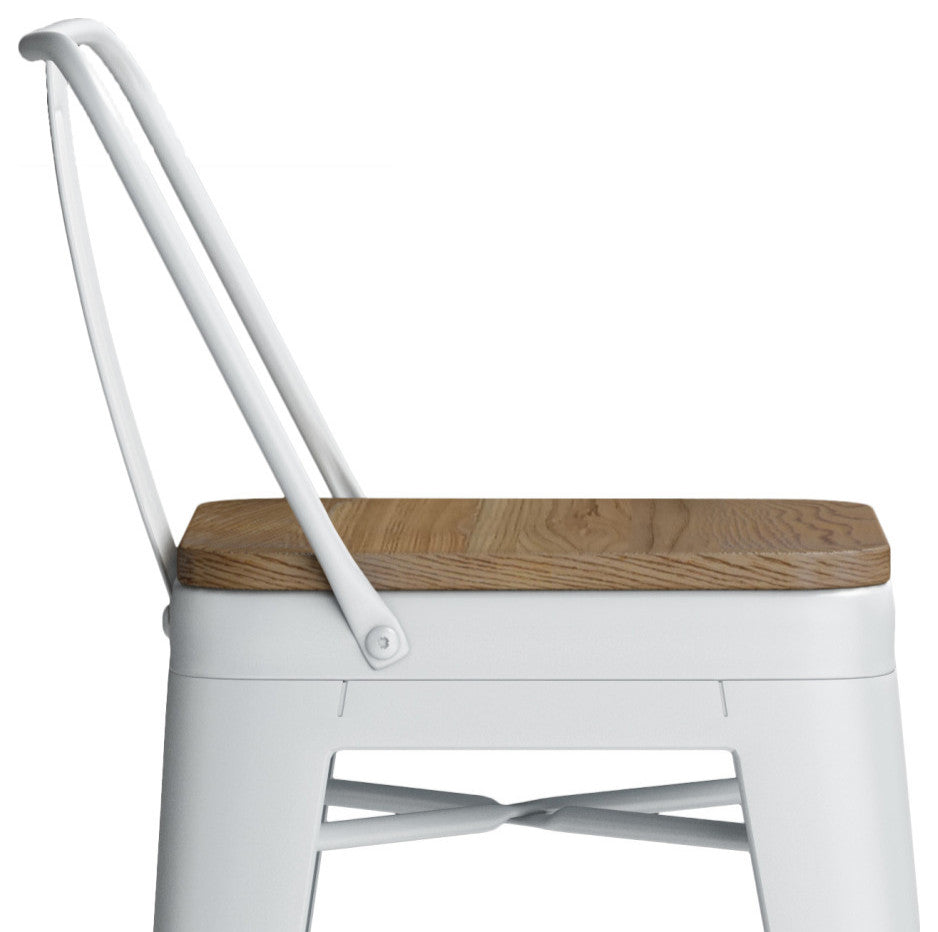 Rayne 24 inch Metal / Wood Counter Height Stool (Set of 4)