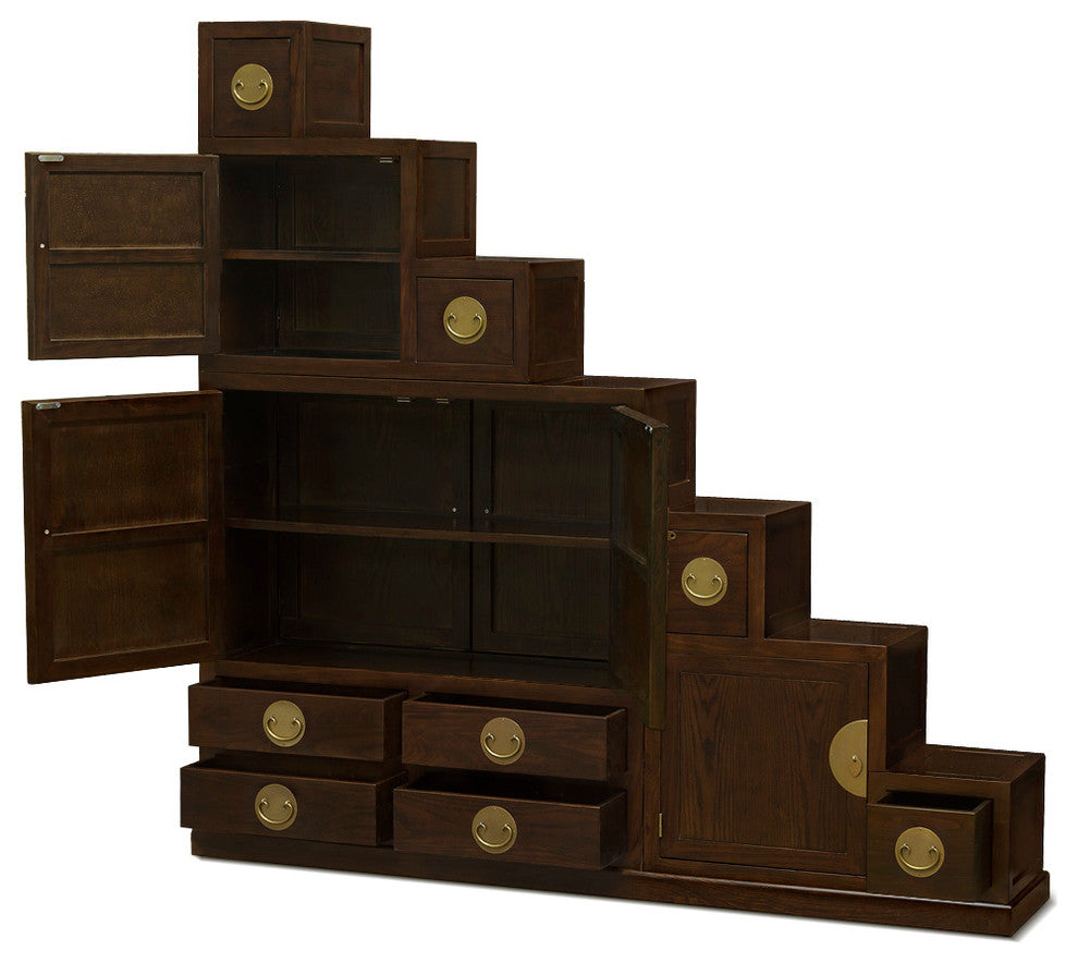 Product on white background with the doors/open compartments visible, showing interior storage.