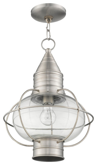 Newburyport 1-Light Chain Lantern, Brushed Nickel