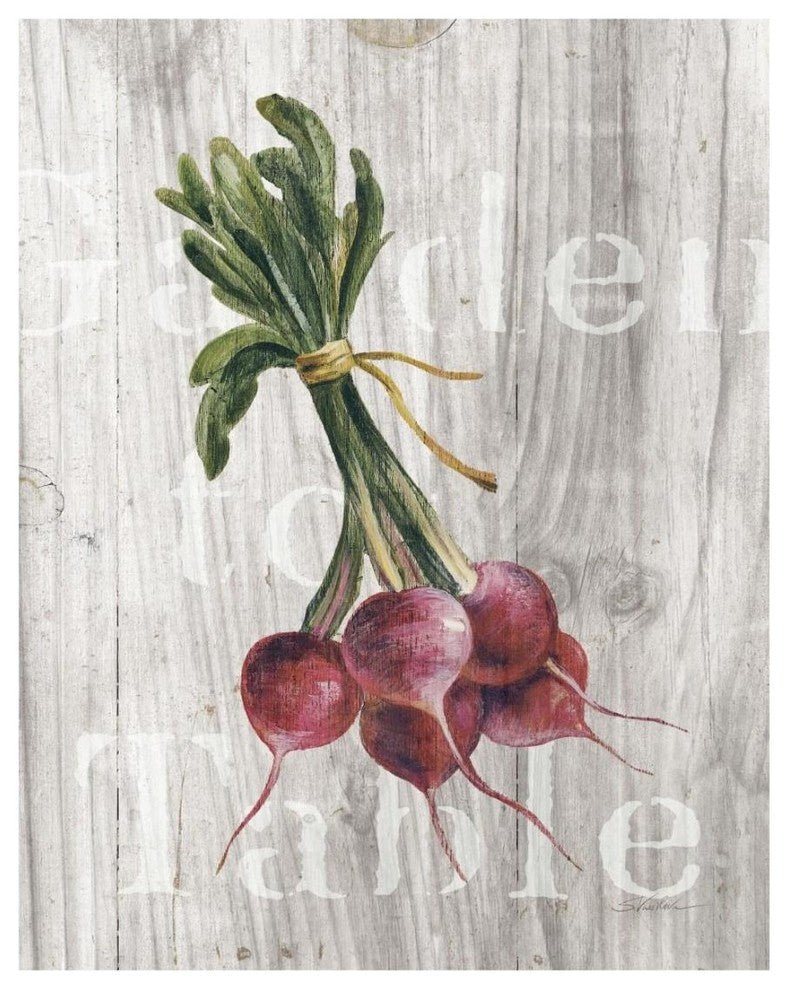 "Market Vegetables III on Wood" Digital Paper Print by Silvia Vassileva, 18"x22"