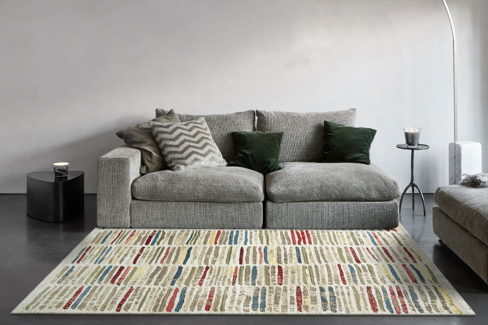 Dynamic Rugs Oxford Area Rug, Cream/Multi, 3.11x5.7