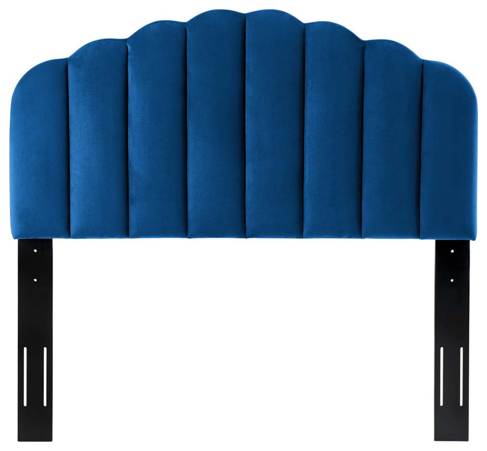Headboard, King Size, Velvet, Blue Navy, Modern Contemporary, Bedroom Master