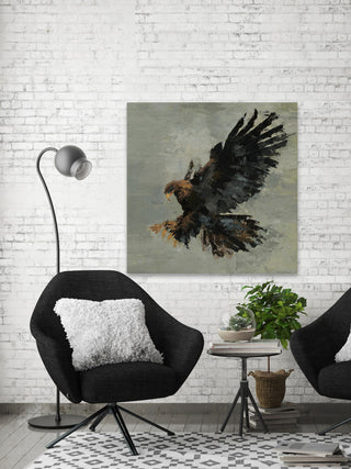 "The Great Eagle" Painting Print on Wrapped Canvas, 12"x12"