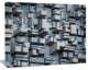 Black Abstract Geometric Background, Abstract Canvas Wall Art, 20"x12"