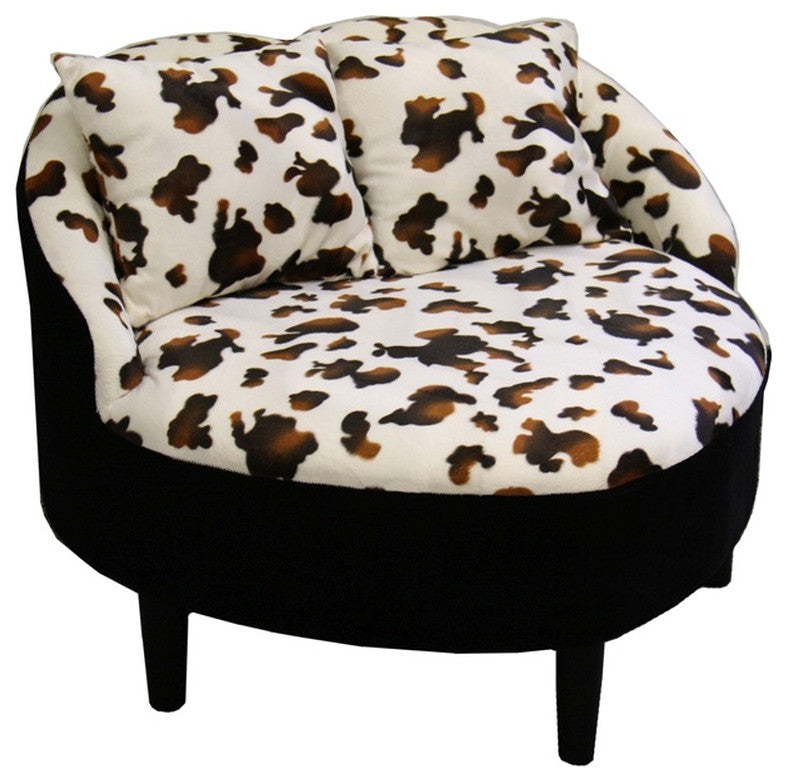22" Cool Leopard Soft and Comfy Accent Chair With Pillows