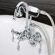 Aqua Vintage Wall Mount Clawfoot Tub Faucet, Polished Chrome