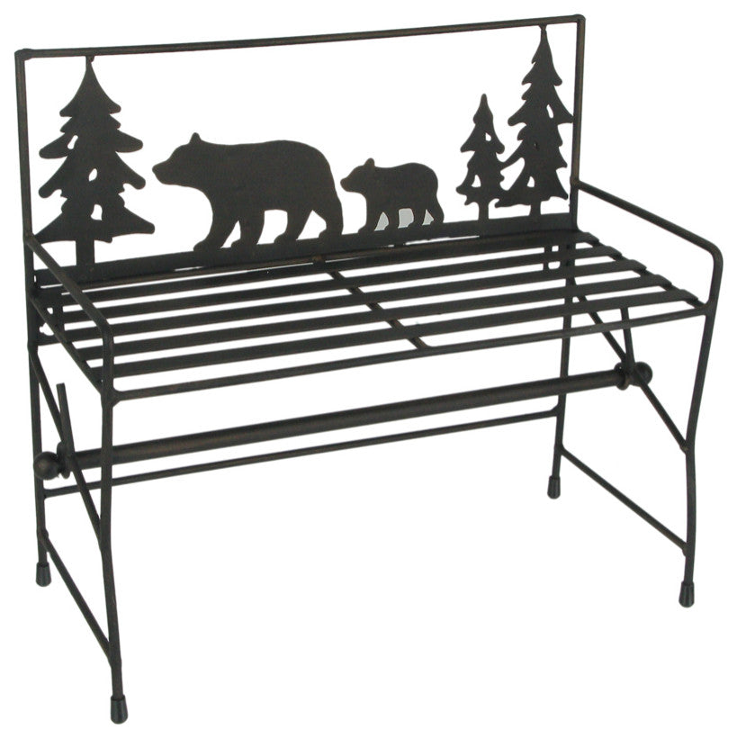 Metal Bear Wall Hanging Kitchen Paper Towel Rack Cabin Bench Accessories Holder