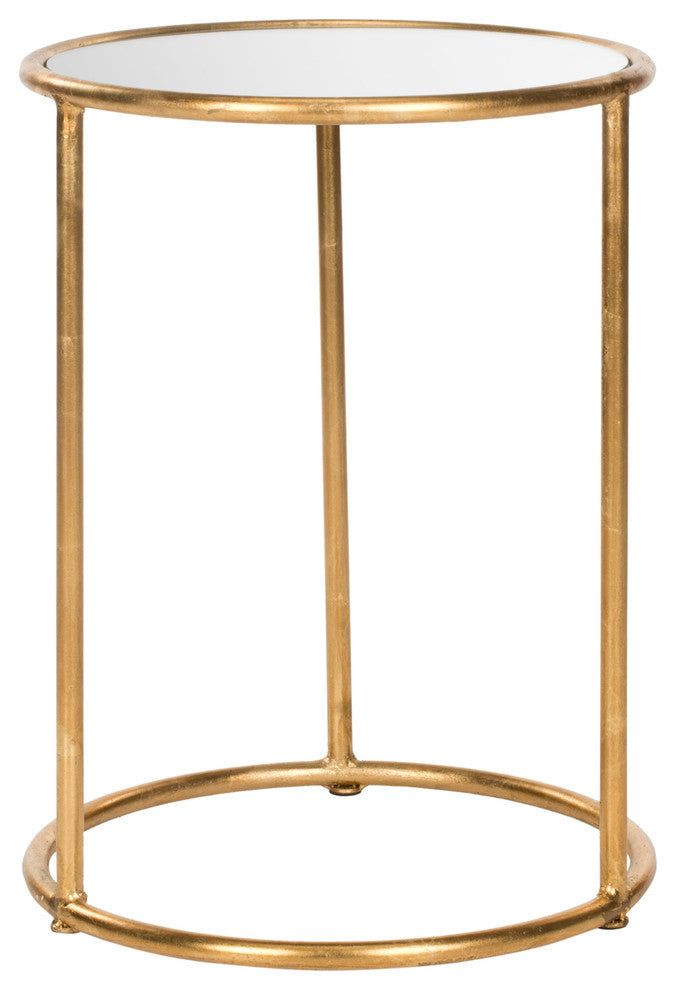Safavieh Shay Accent Table, Gold, Mirror Top