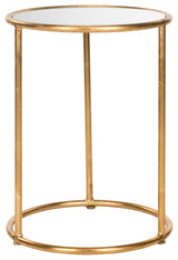 Safavieh Shay Accent Table, Gold, Mirror Top
