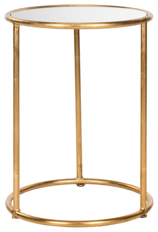 Safavieh Shay Accent Table, Gold, Mirror Top
