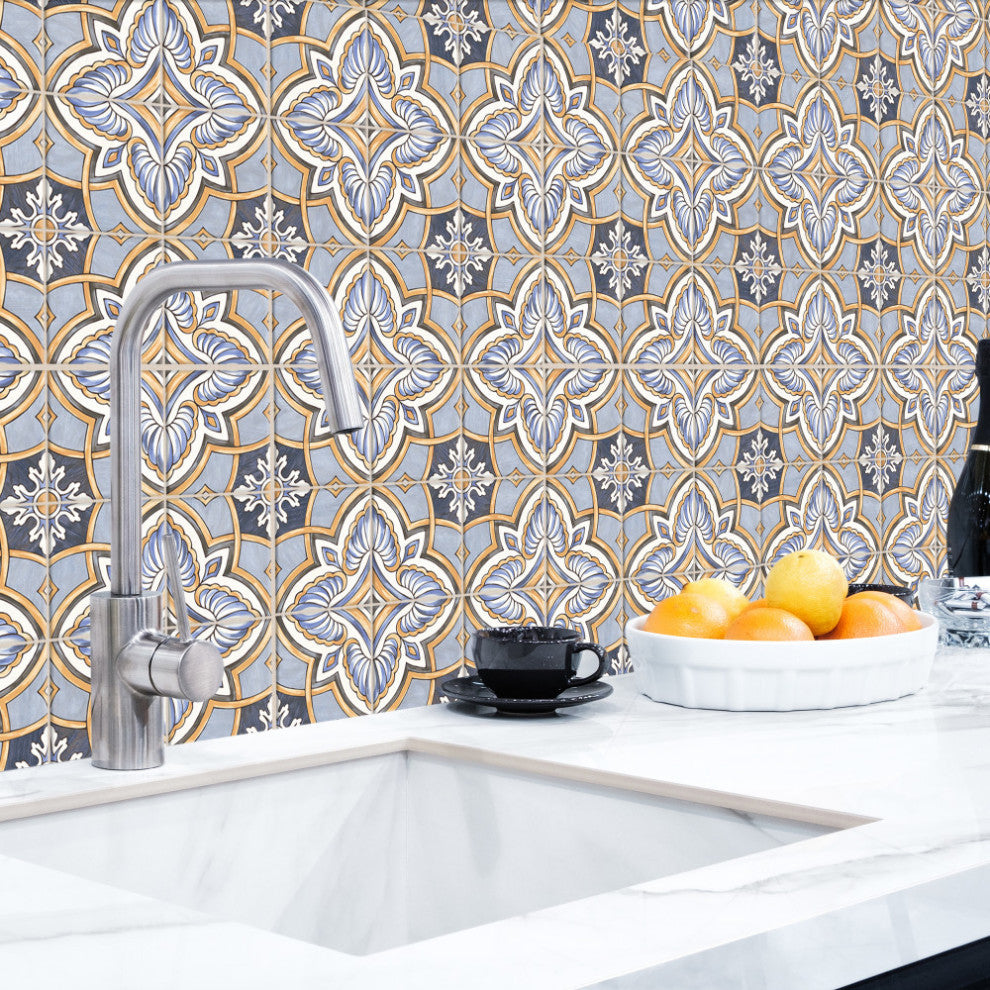 Harmonia Grove Blue Ceramic Floor and Wall Tile