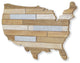 Wall Hanging Mixed Media Wood And Metal Usa Wall Art
