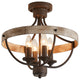 15.4 in 4-Light Industrial Flush Mount Ceiling Lighting