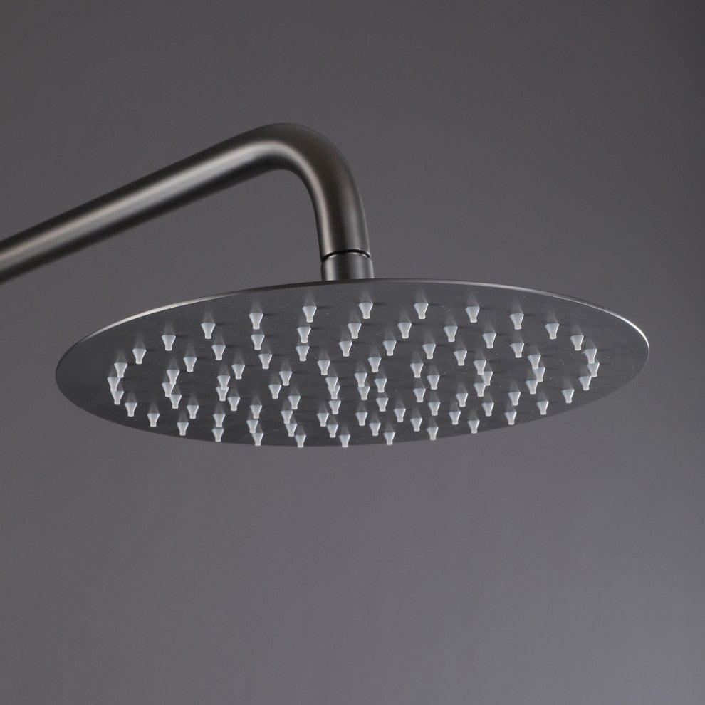Luxury 3-Function Complete Shower System With Tub Faucet And Rough-In Valve, Gre