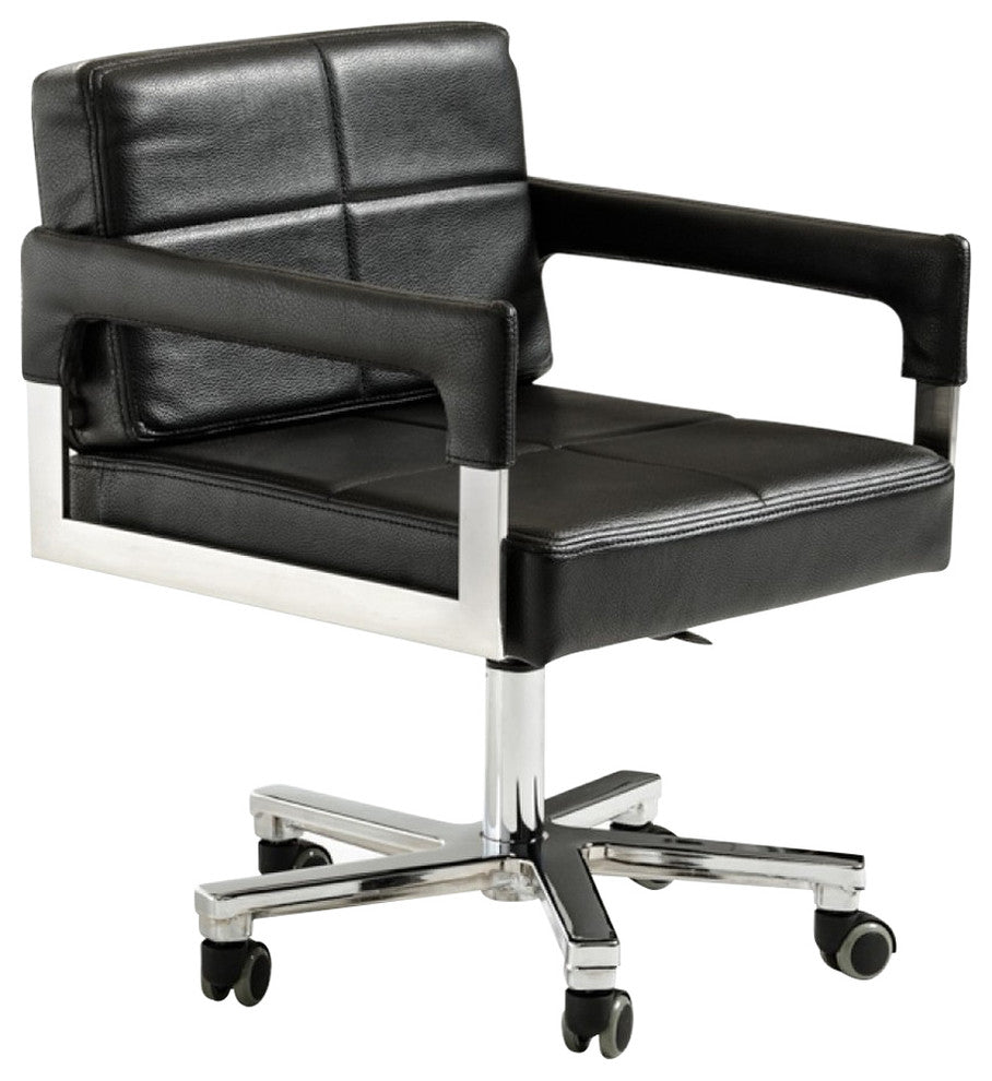 Modrest Craig Modern Black Bonded Leather Office Chair
