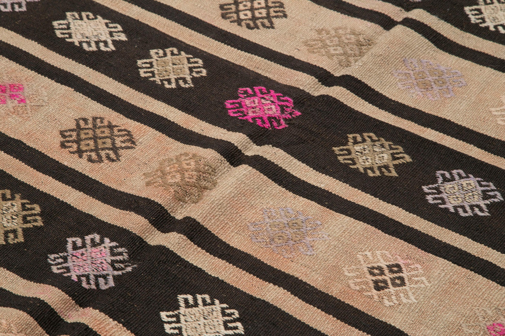 Rug N Carpet - Handmade Anatolian 6' 0'' x 8' 6'' Vintage Goat Hair Kilim Rug
