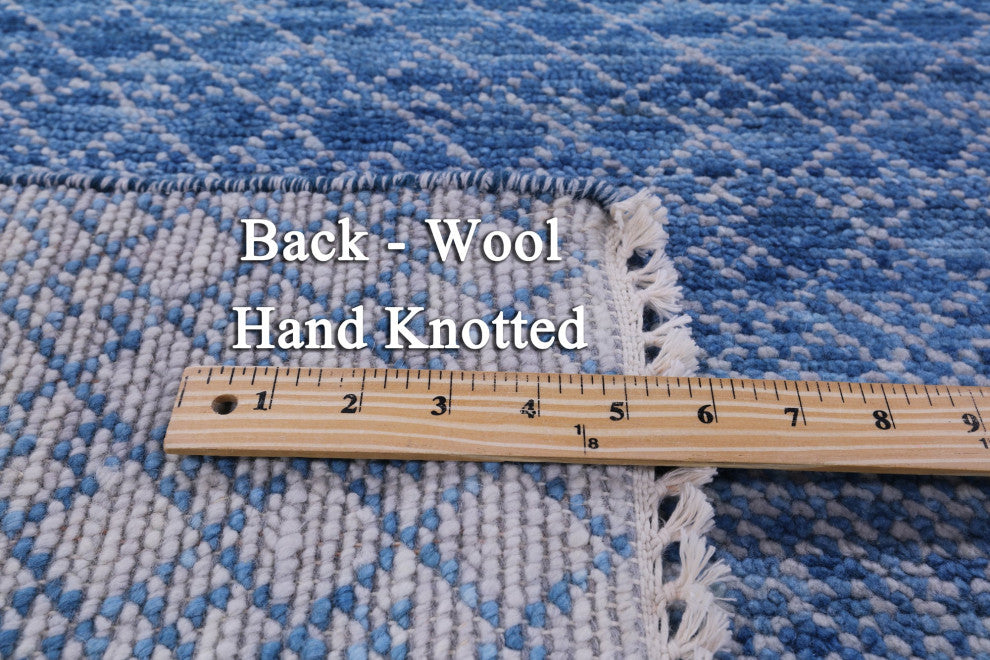 9' 0" X 12' 3" Savannah Grass Handmade Wool Rug - Q13208